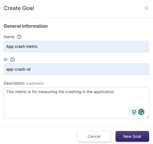 create goal example