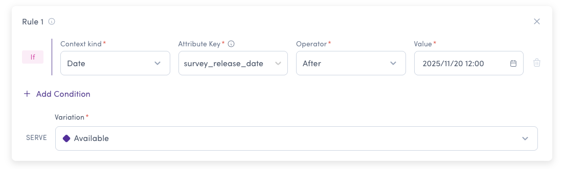 Custom rule based on date