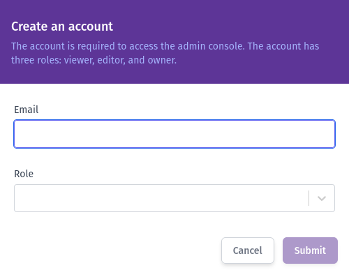 Create an account